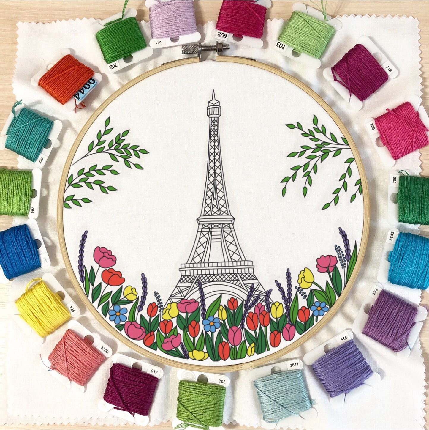 Paris Eiffel Tower - Hand Embroidery Pattern