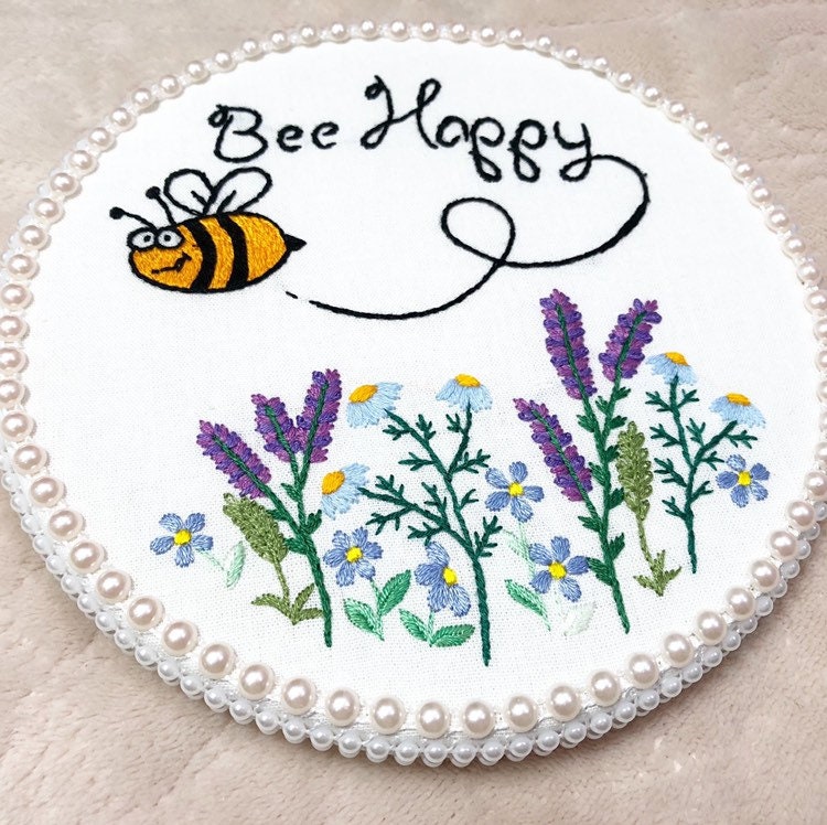 Bee Happy - Hand Embroidery Pattern