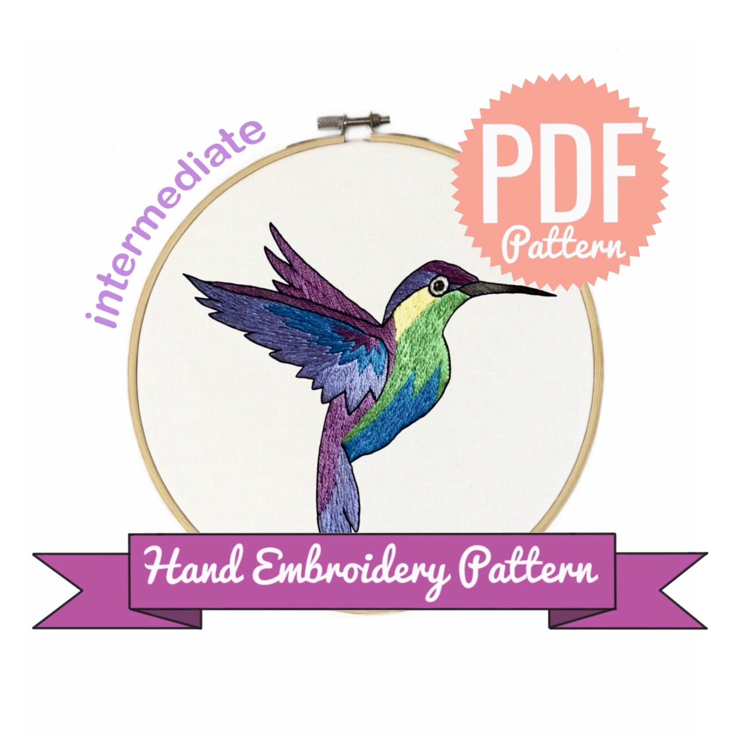 Hummingbird - Hand Embroidery Pattern