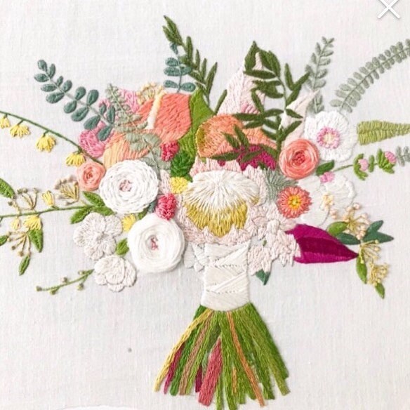 Wedding Bouquet - Hand Embroidery Pattern