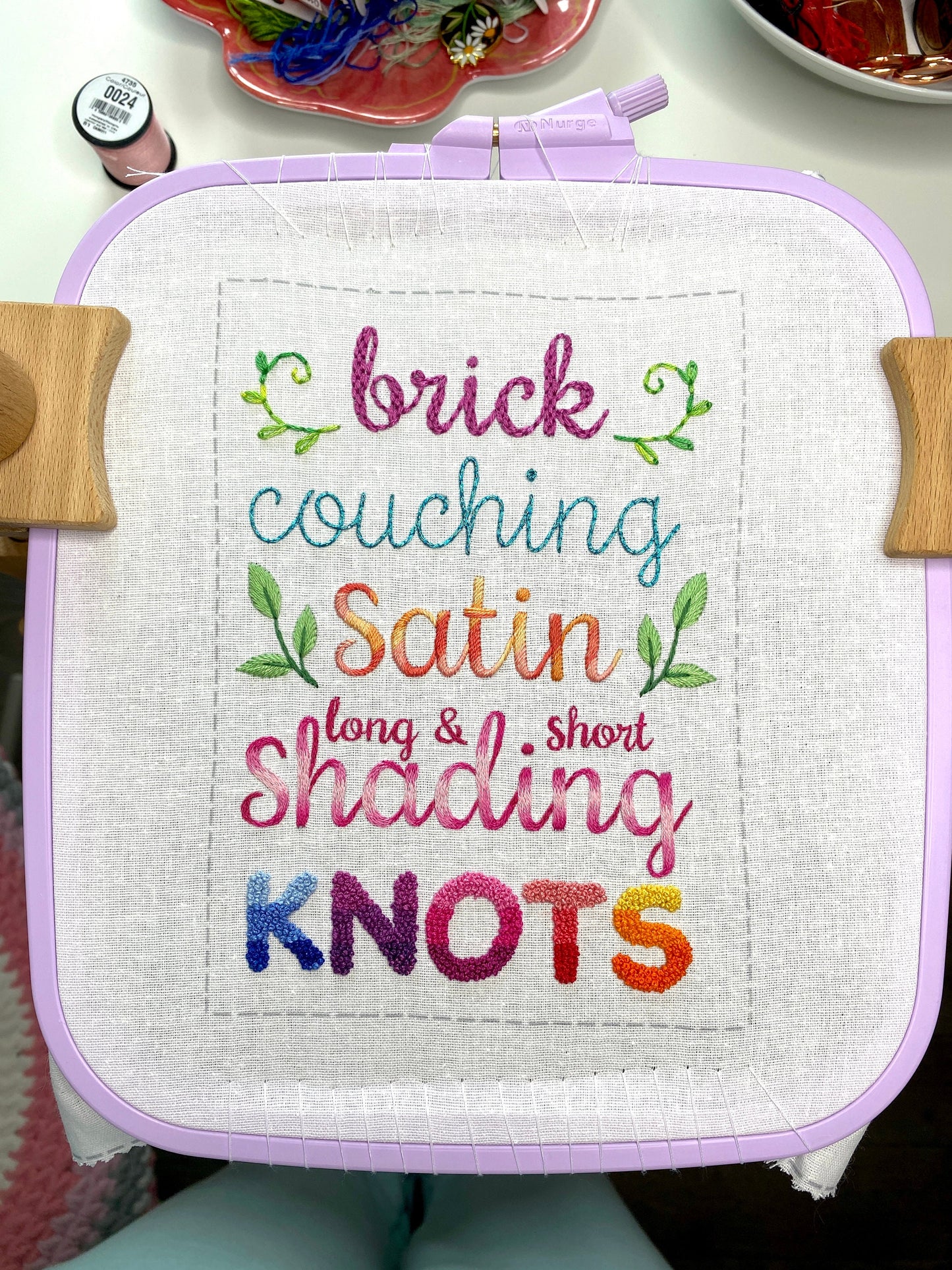 Advanced Lettering Sampler Page - Hand Embroidery Pattern