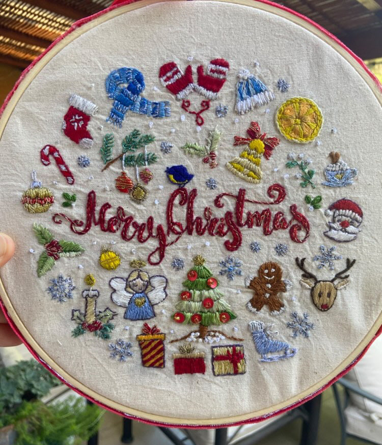 "Advent Calendar" Christmas Stitch Along 🎄 Hand Embroidery Pattern + Video Tutorials