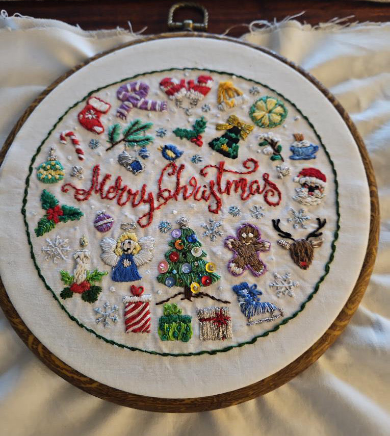 "Advent Calendar" Christmas Stitch Along 🎄 Hand Embroidery Pattern + Video Tutorials