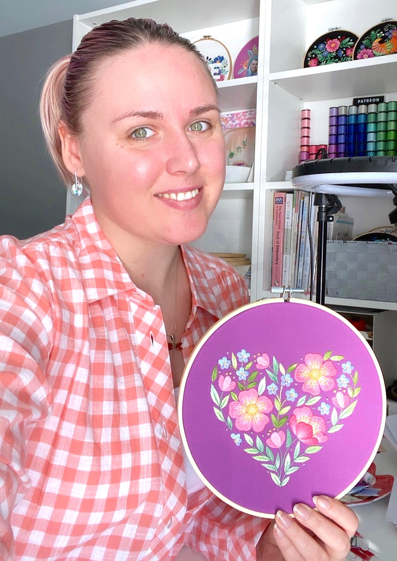 Purple Blooming Heart 💜 Valentine's Day Hand Embroidery Pattern