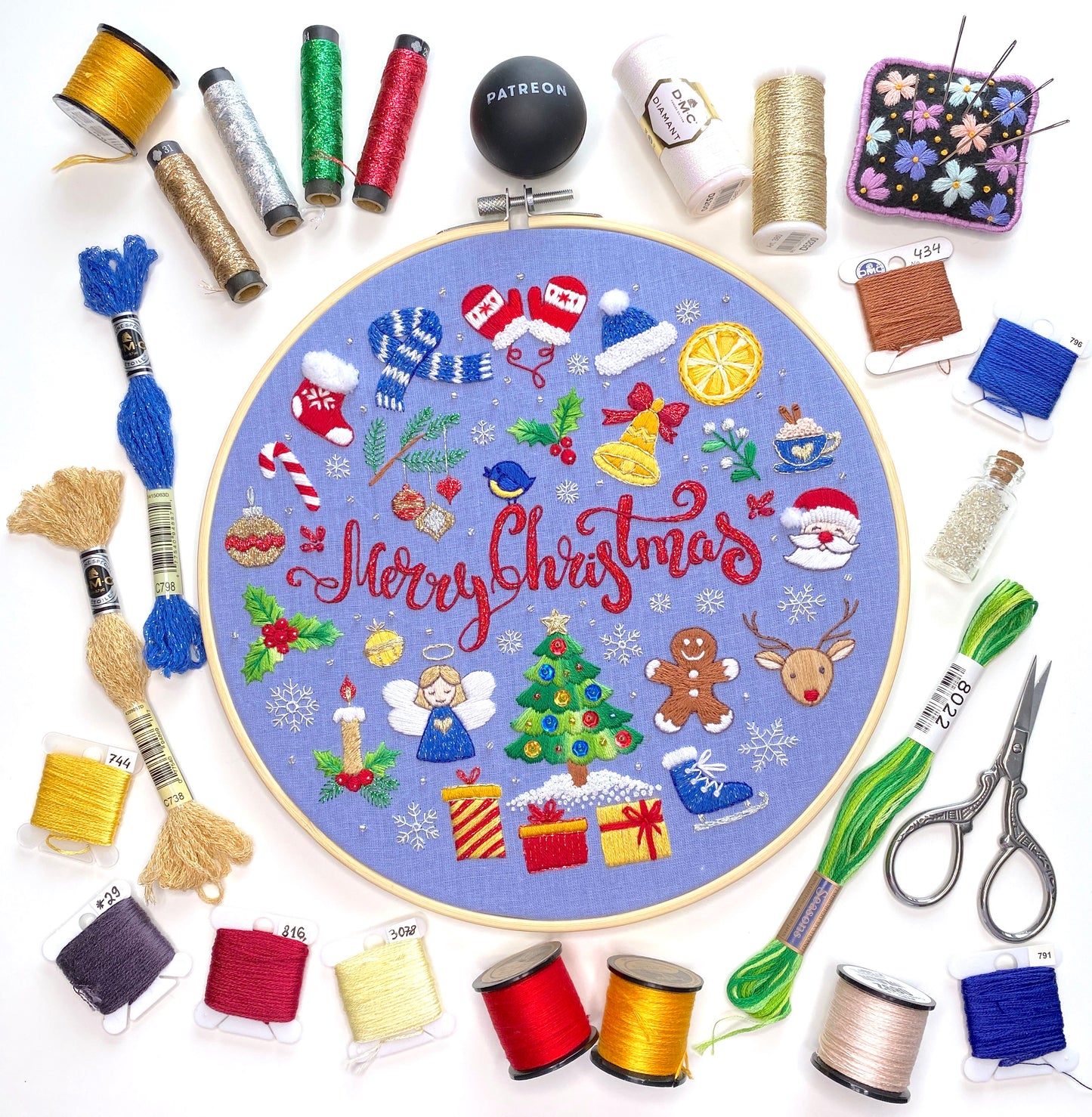 "Advent Calendar" Christmas Stitch Along 🎄 Hand Embroidery Pattern + Video Tutorials