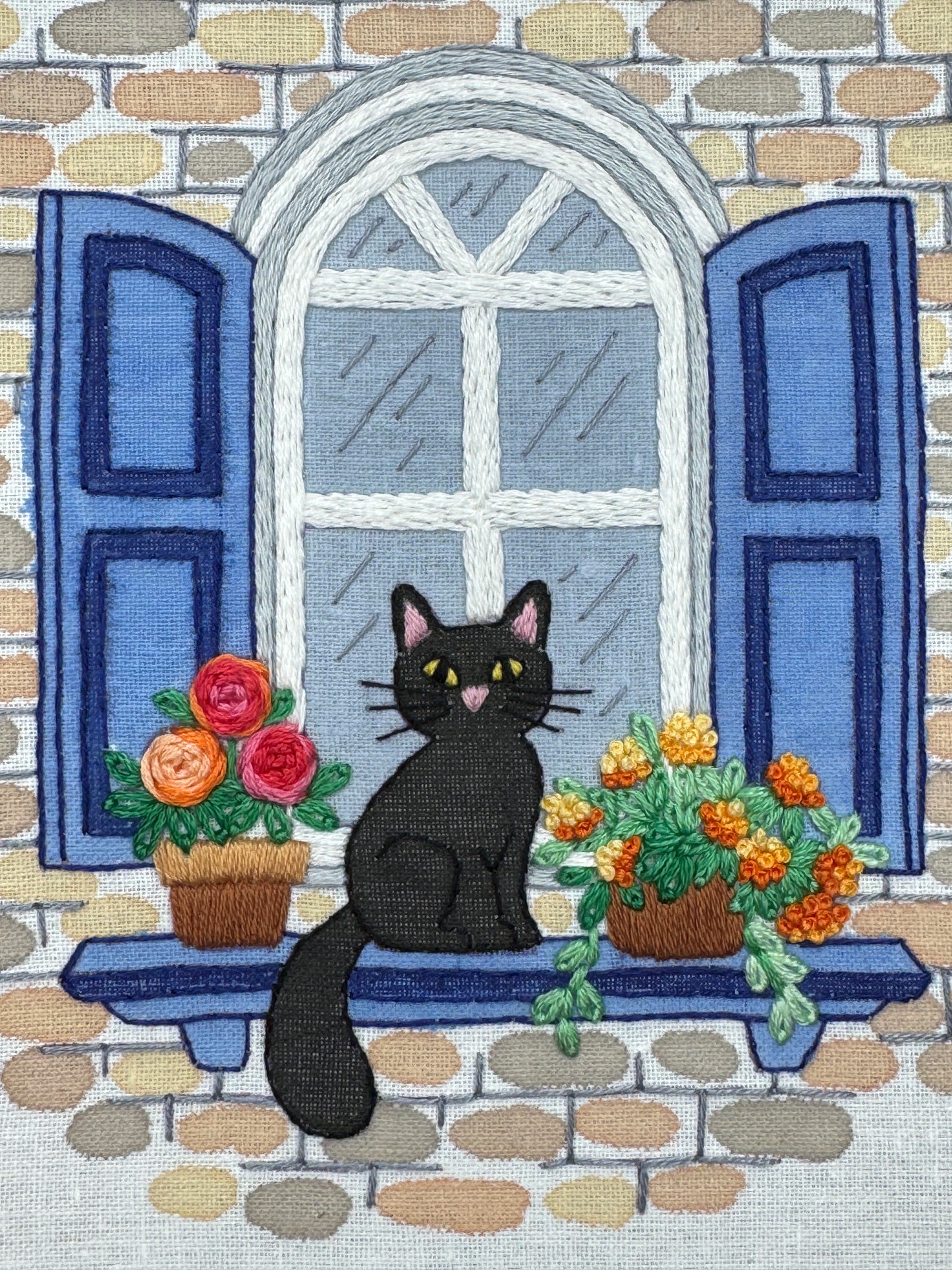 Paws a Moment - Floral Hand Embroidery Pattern