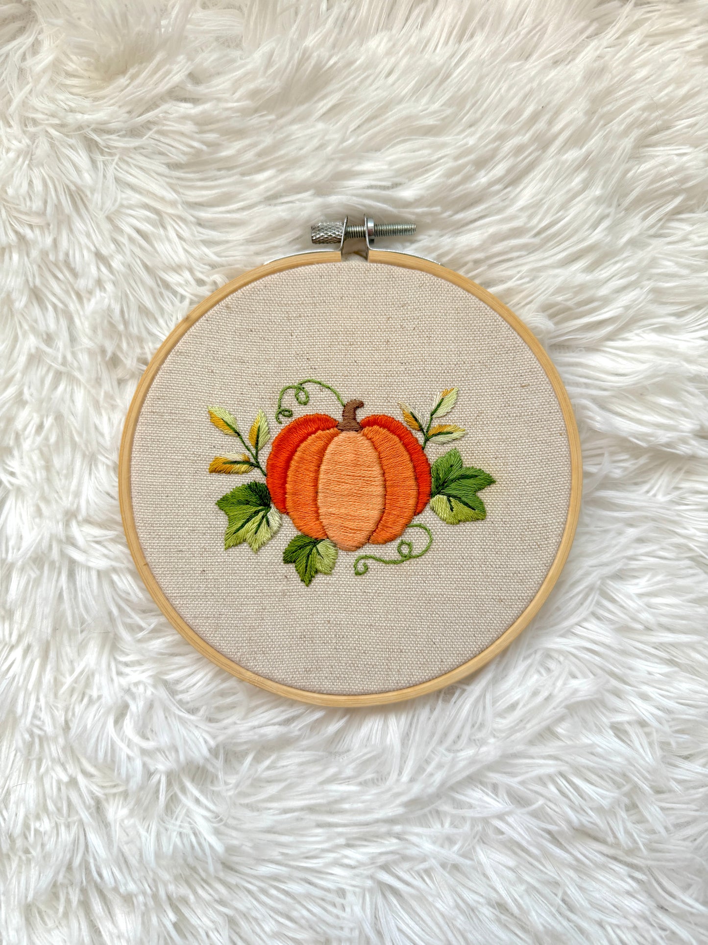 Sweet Little Pumpkin Autumn Themed Hand Embroidery PDF Pattern for Beginners