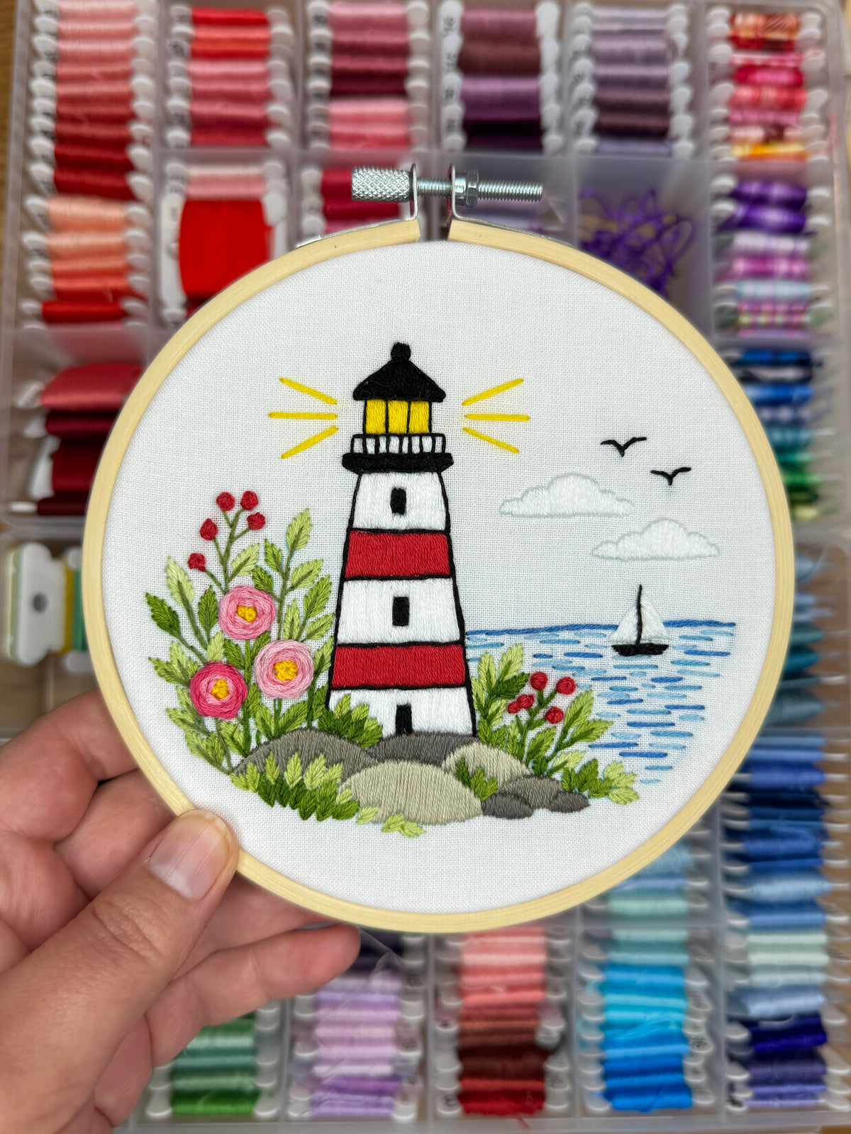 Dreamy Lighthouse - Hand Embroidery PDF Pattern