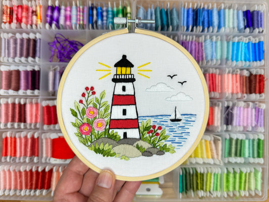 Dreamy Lighthouse - Hand Embroidery PDF Pattern