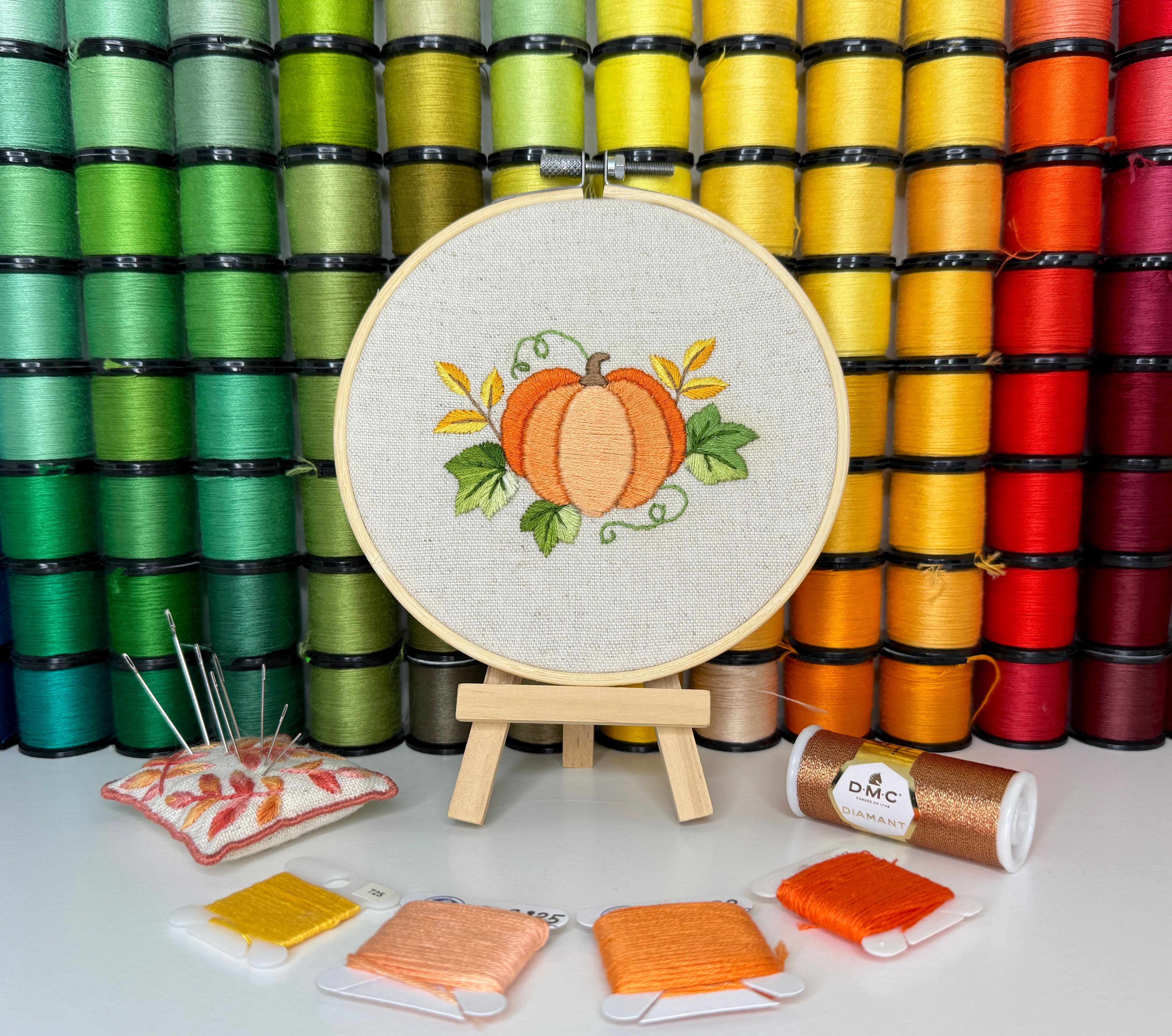 Sweet Little Pumpkin Autumn Themed Hand Embroidery PDF Pattern for Beg ...