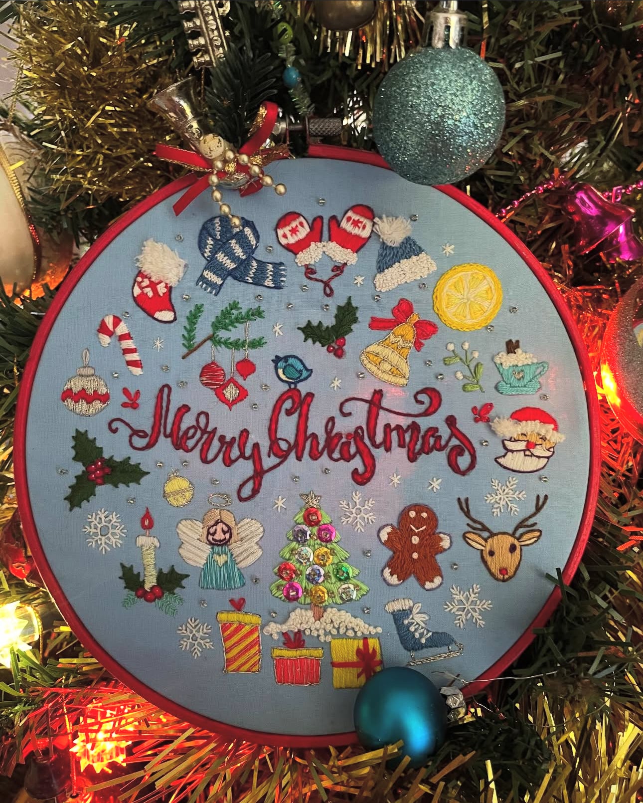 "Advent Calendar" Christmas Stitch Along 🎄 Hand Embroidery Pattern + Video Tutorials