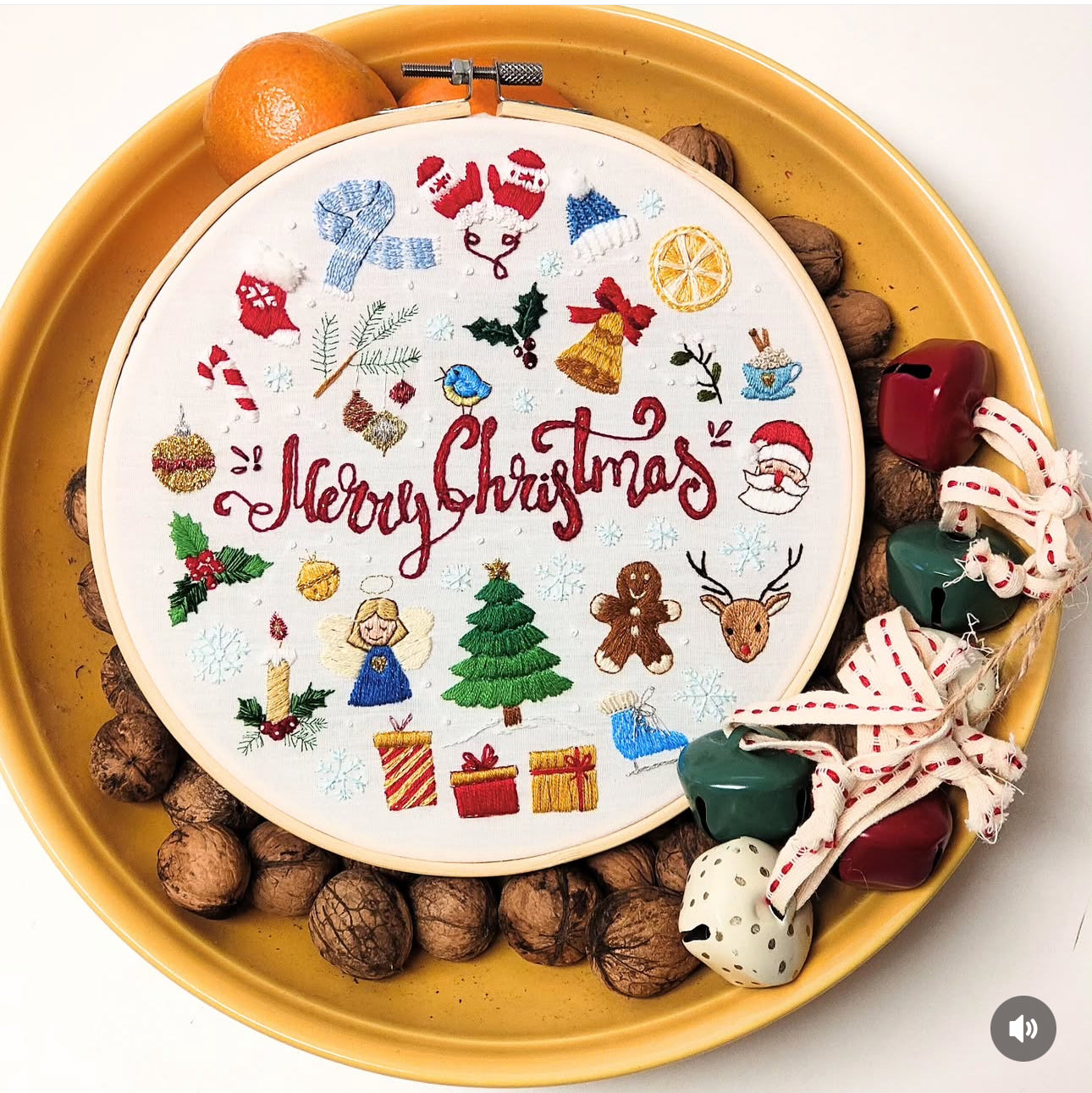 "Advent Calendar" Christmas Stitch Along 🎄 Hand Embroidery Pattern + Video Tutorials