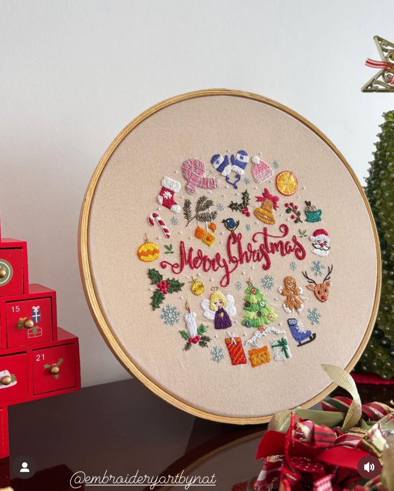 "Advent Calendar" Christmas Stitch Along 🎄 Hand Embroidery Pattern + Video Tutorials