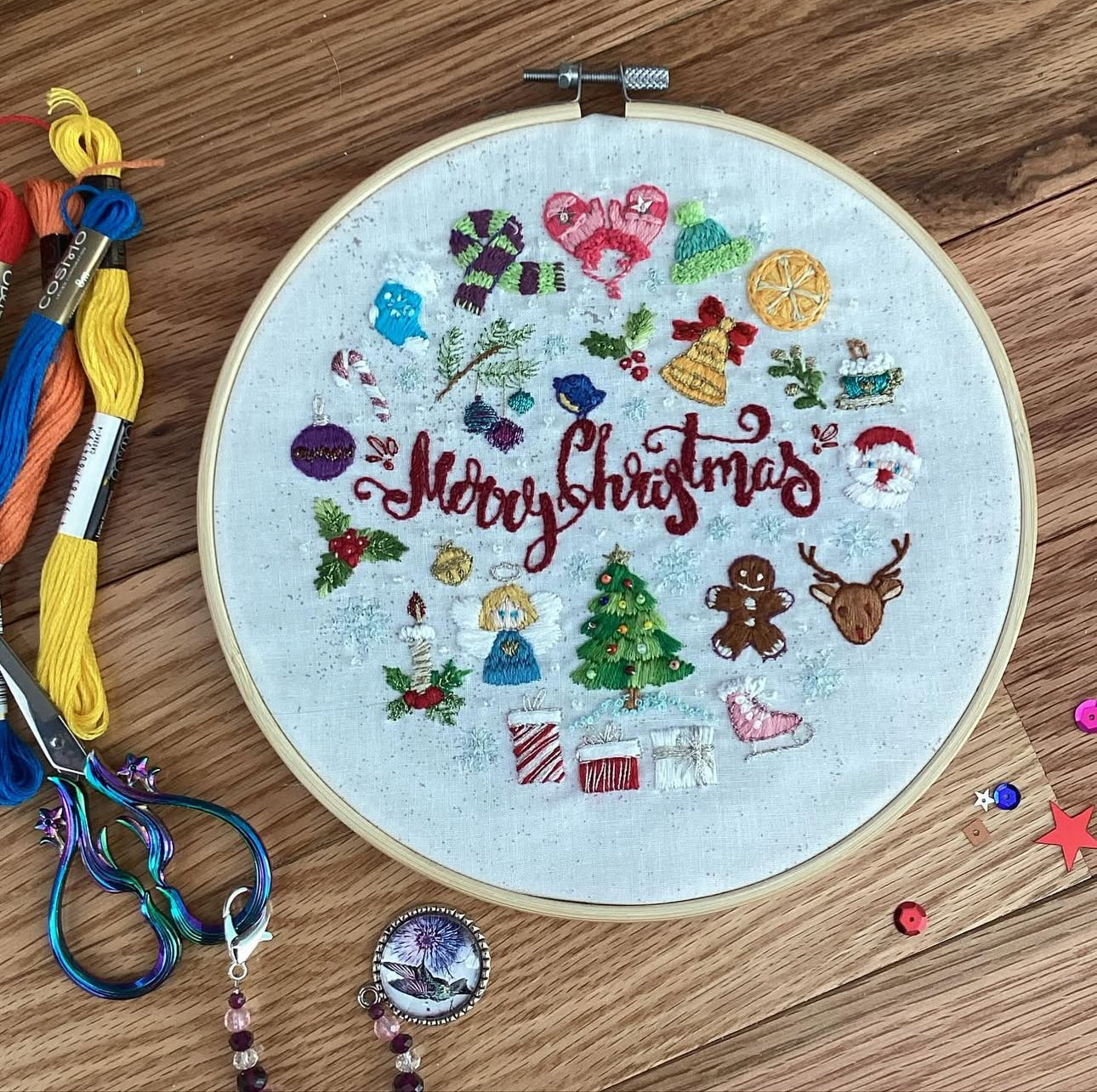 "Advent Calendar" Christmas Stitch Along 🎄 Hand Embroidery Pattern + Video Tutorials