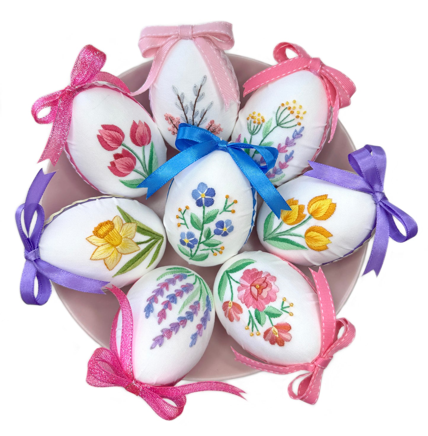 Easter Eggs Embroidery Pattern PDF | 8 Floral Designs + Video Tutorials | Spring Hand Embroidery for Beginners & Intermediate Stitchers | DIY Easter Decor