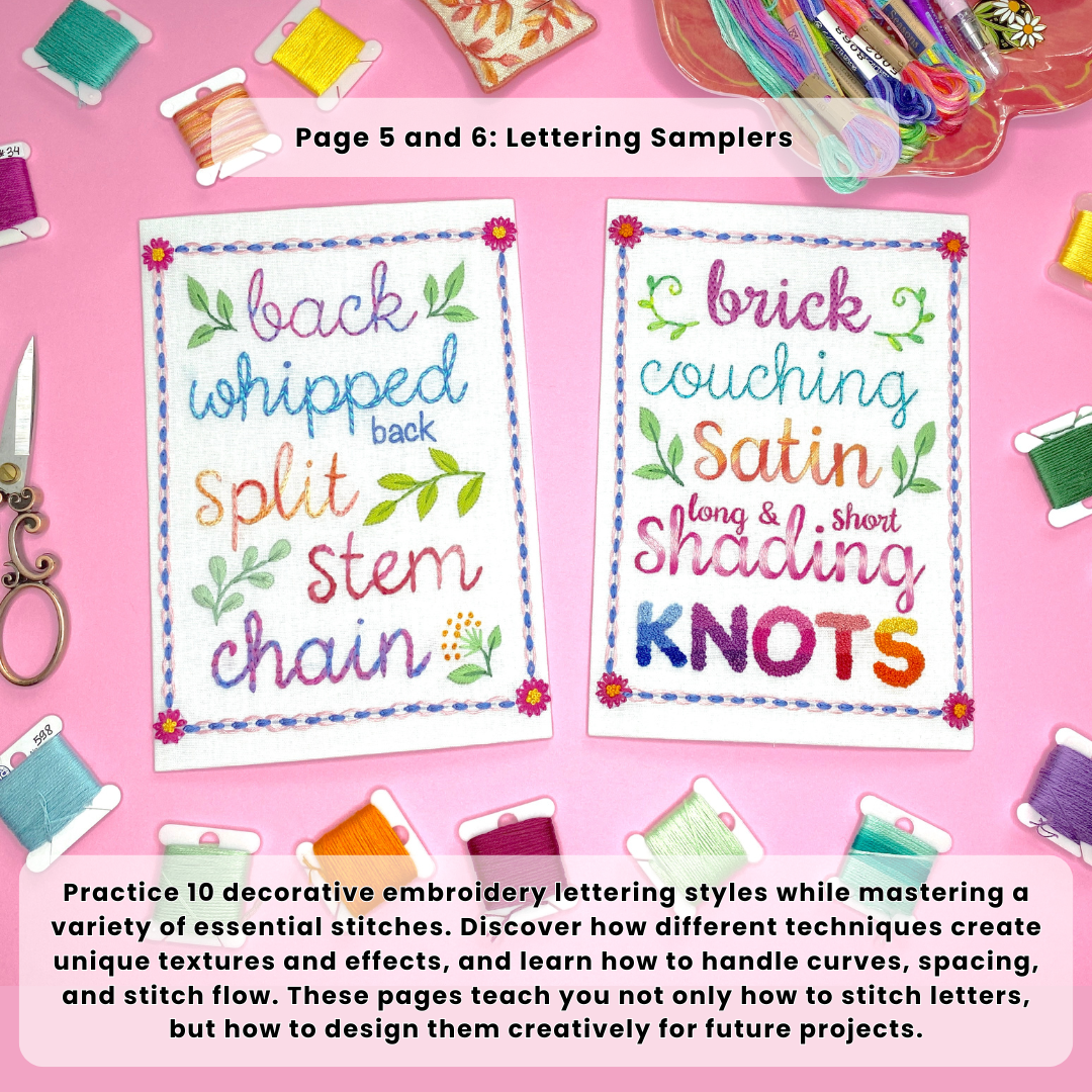 Hand Embroidery Stitch Samplers ✂️ 12 Designs for Beginners + Complete Video Course