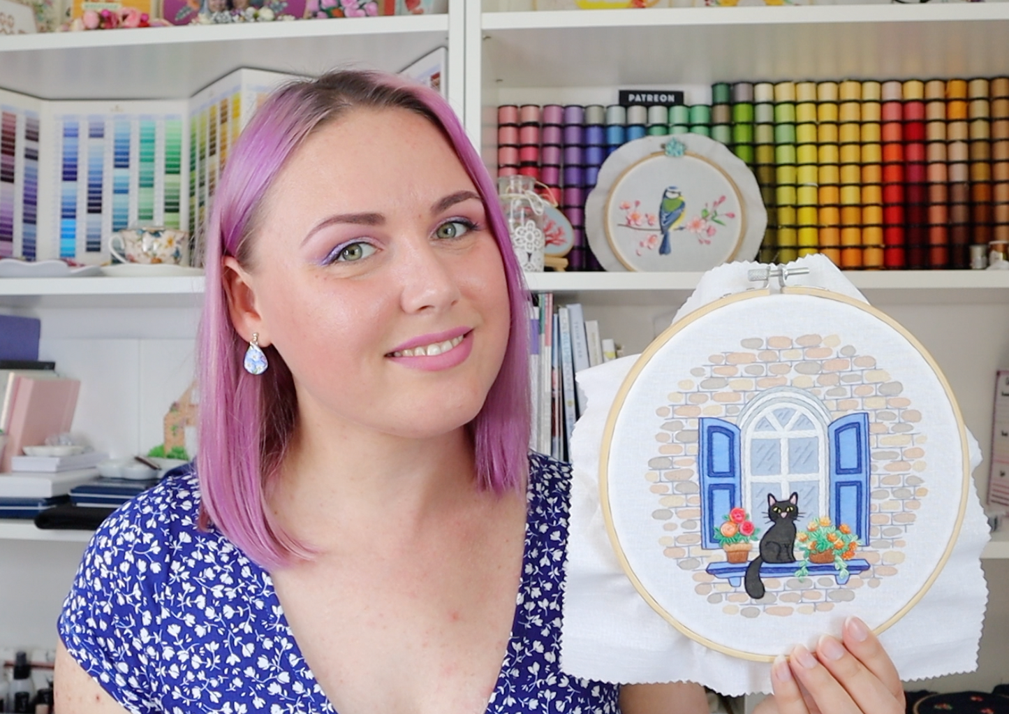 Paws a Moment - Floral Hand Embroidery Pattern