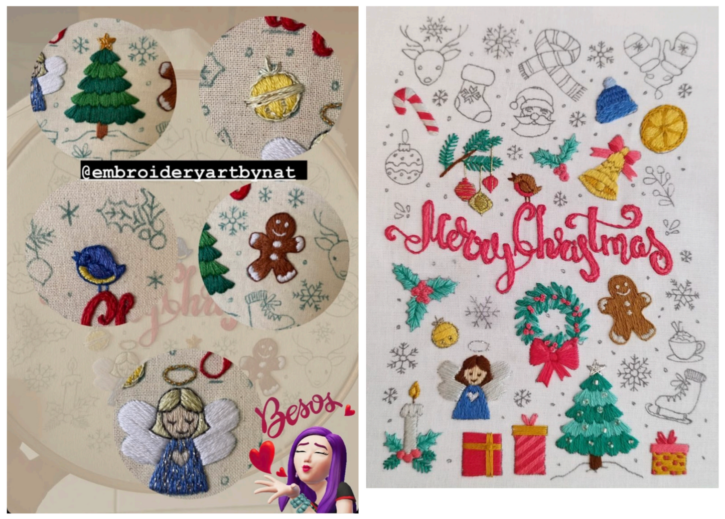 "Advent Calendar" Christmas Stitch Along 🎄 Hand Embroidery Pattern + Video Tutorials