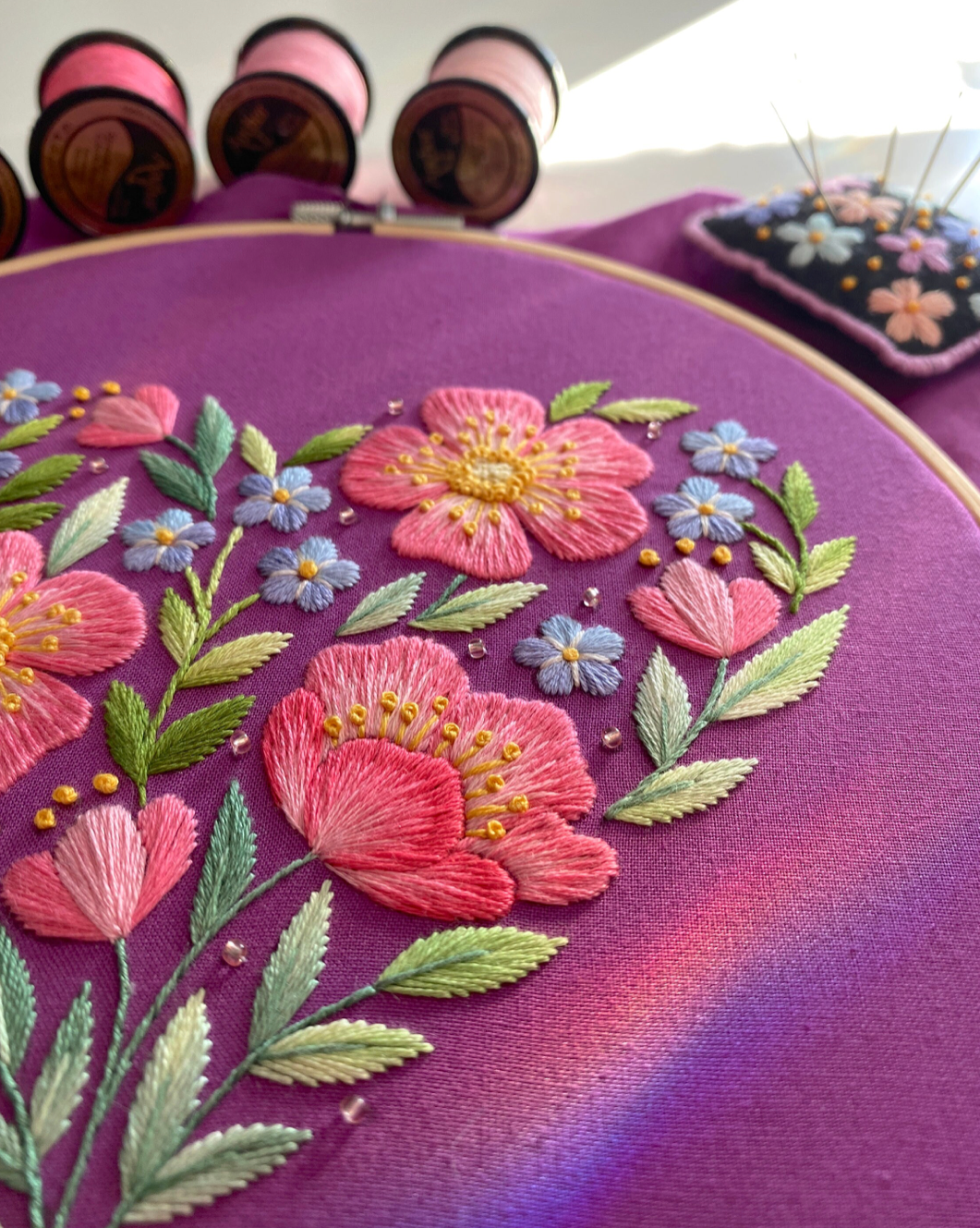 Purple Blooming Heart 💜 Valentine's Day Hand Embroidery Pattern