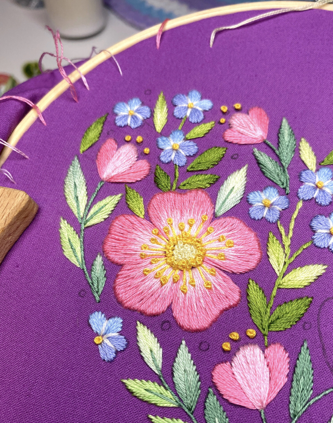 Purple Blooming Heart 💜 Valentine's Day Hand Embroidery Pattern