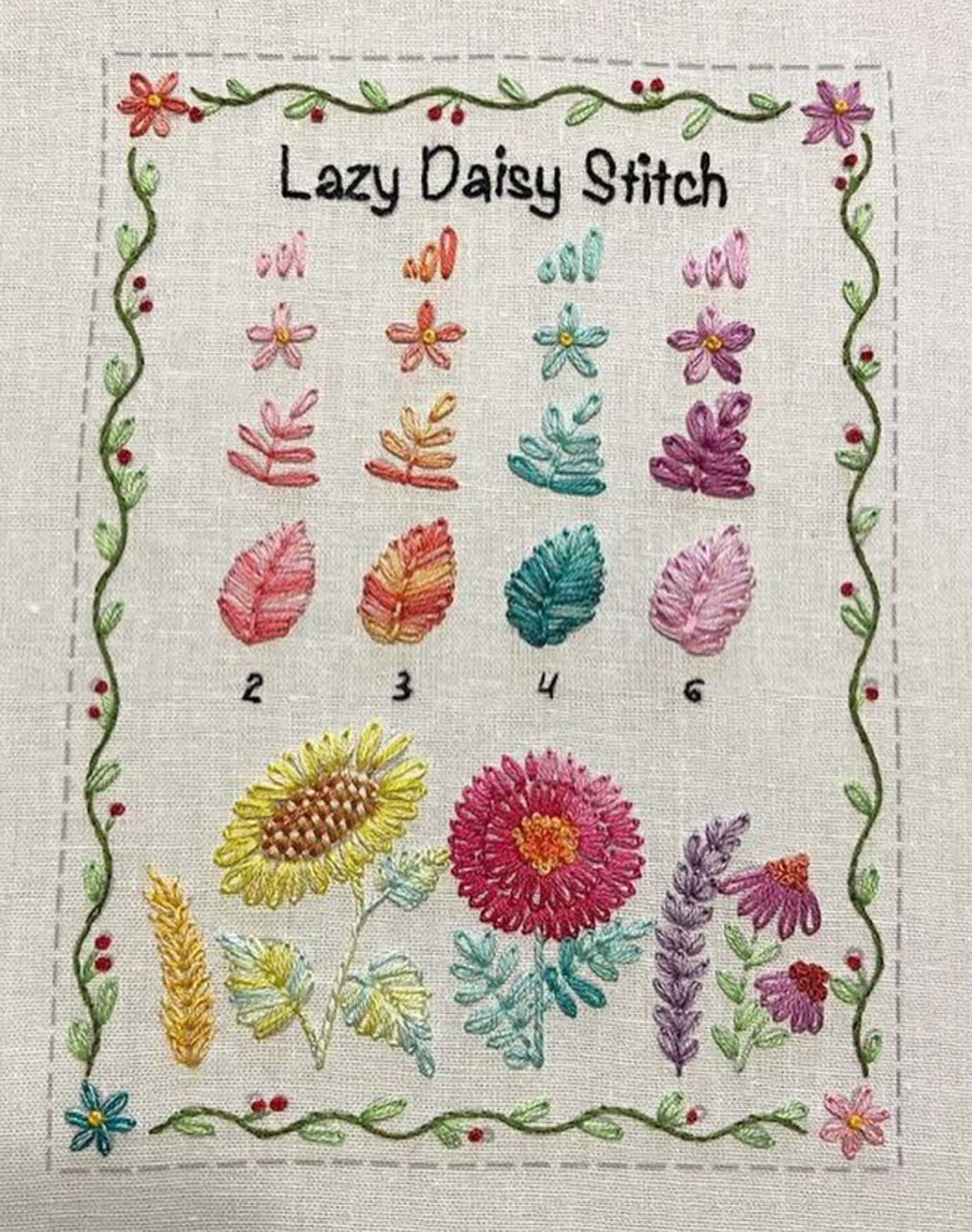 Hand Embroidery Stitch Samplers ✂️ 12 Designs for Beginners + Complete Video Course