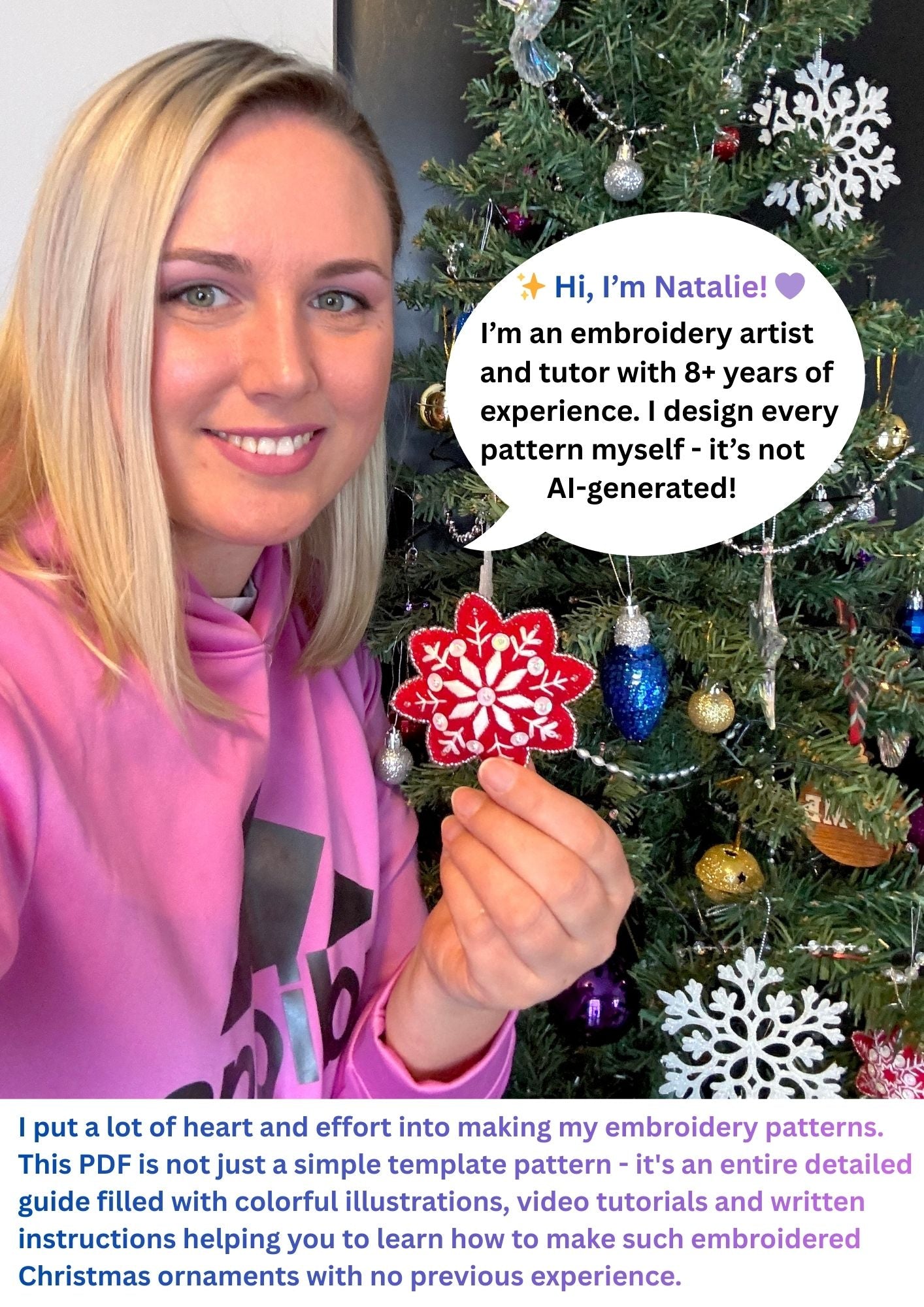 🎄Snowflake Christmas Ornaments ❄️ 6 Designs + 10 Color Versions