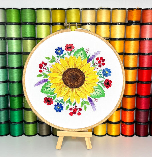 Sunflower in Bloom - Hand Embroidery Pattern + Complete Video Course