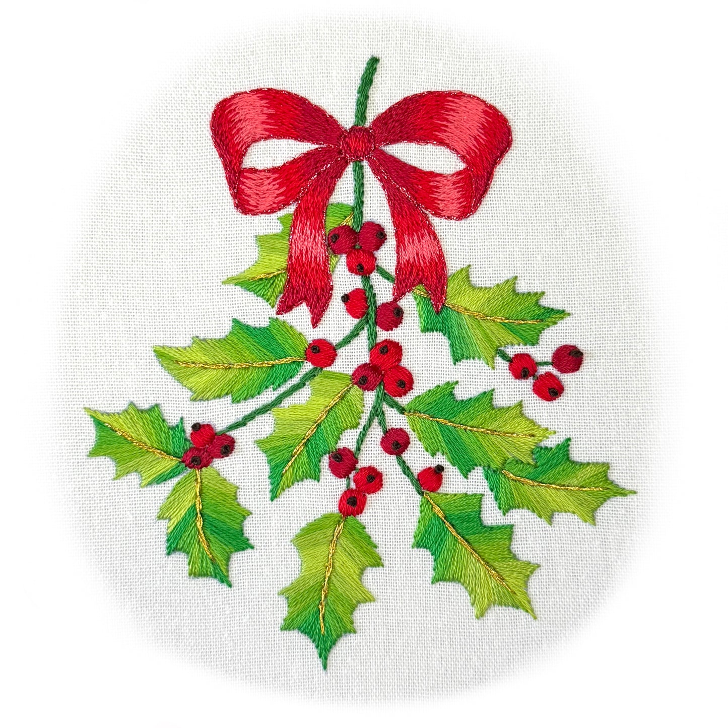 🎄Christmas Holly 🎀 Embroidery Pattern