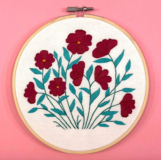 Red Peony - Hand Embroidery Pattern