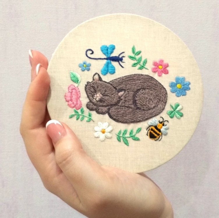 Soft Kitty Warm Kitty - Hand Embroidery Pattern