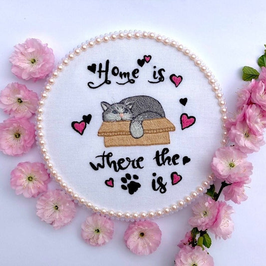 Home is Where the Cat is - Hand Embroidery Pattern