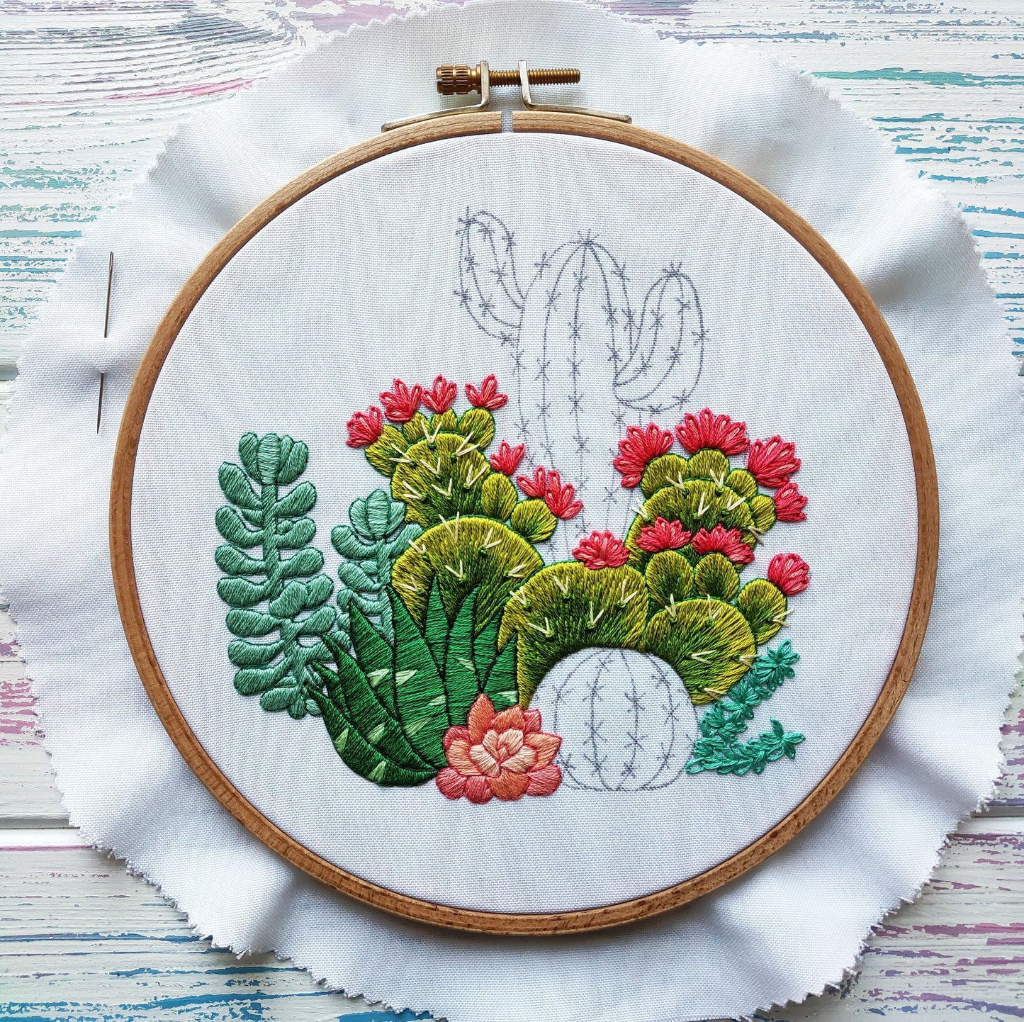 Cactuses and Succulents - Hand Embroidery Pattern