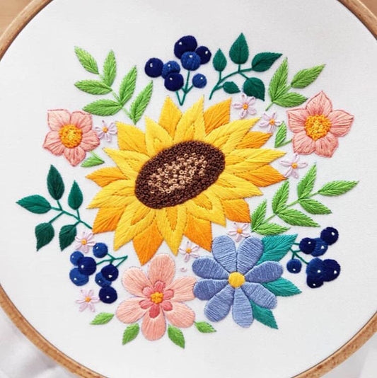 Sunflower Bouquet - Hand Embroidery Pattern