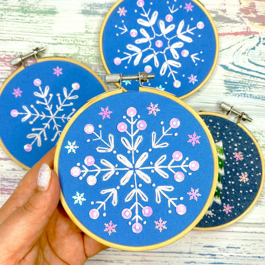 Set of 20 Snowflake Designs - Hand Embroidery Pattern