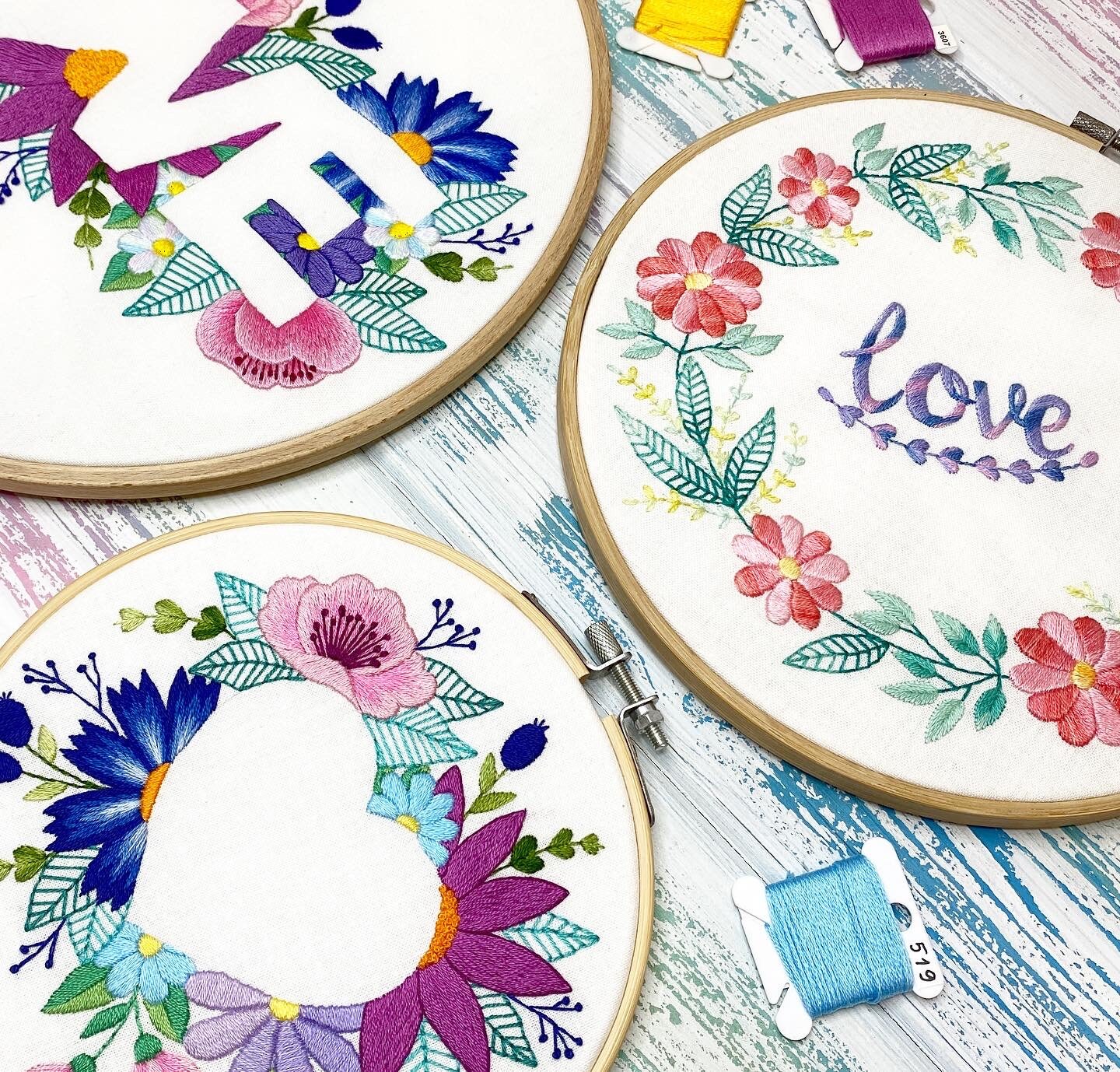 Valentines Day Bundle of 3 Hand Embroidery Patterns