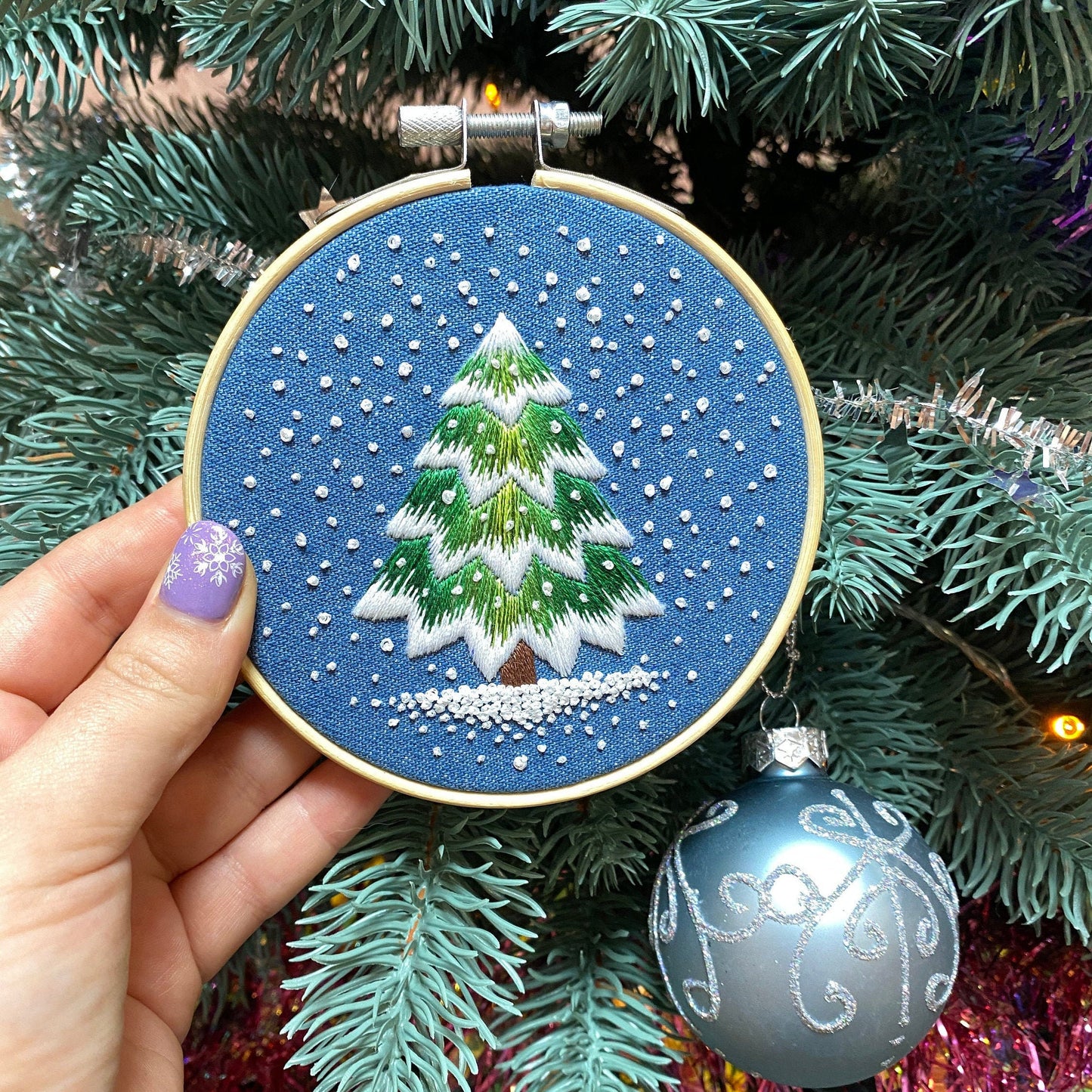 Christmas Tree Hand Embroidery Pattern