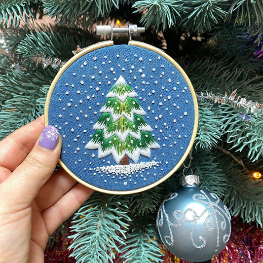 Christmas Tree Hand Embroidery Pattern