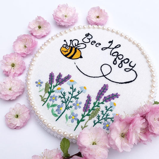 Bee Happy - Hand Embroidery Pattern