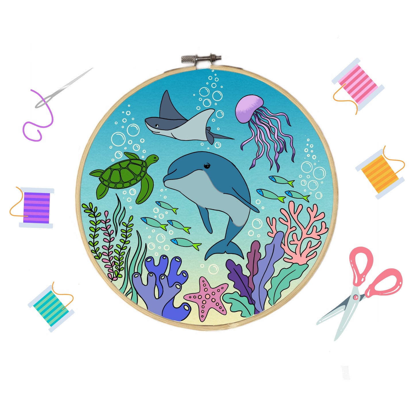 Under the Water - Hand Embroidery Pattern