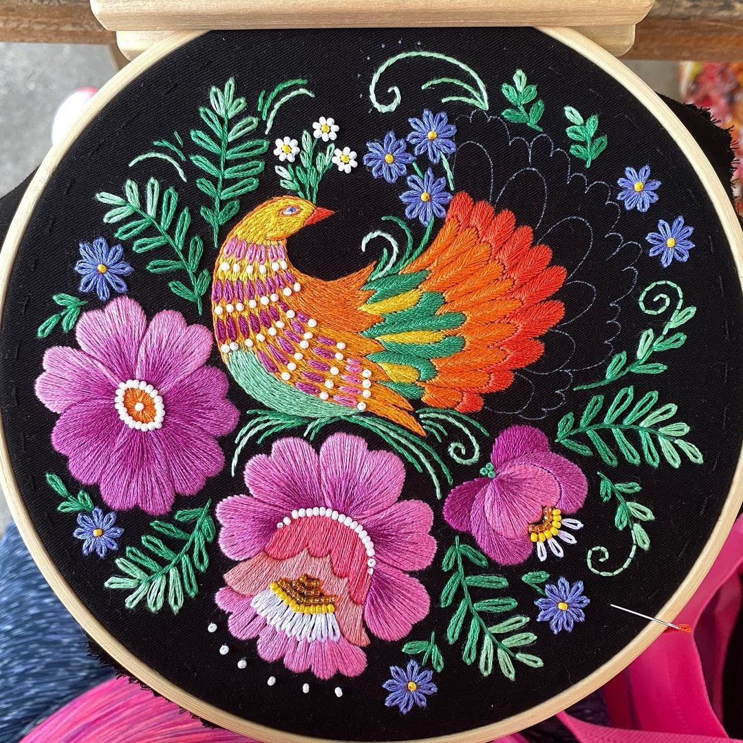 Bird of Paradise Hand Embroidery Pattern + Video Course