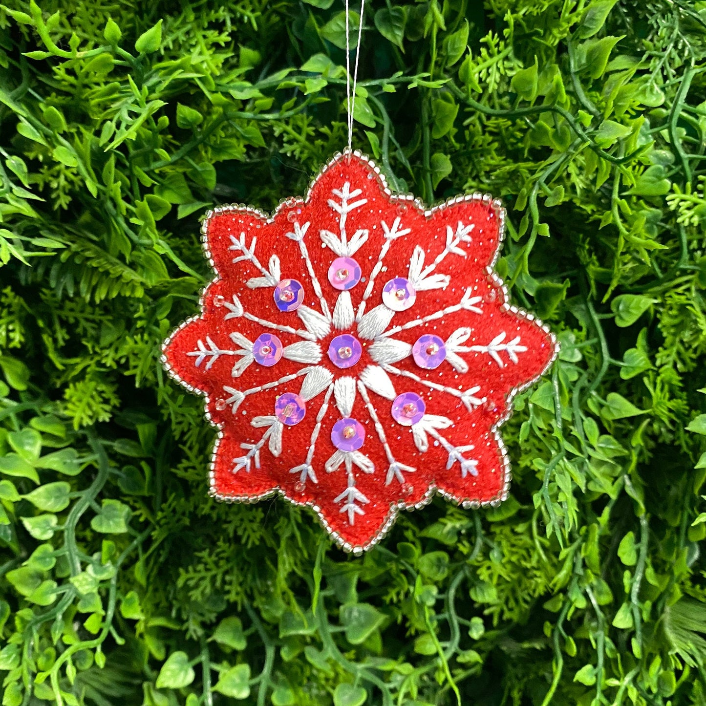 Set of 3 Snowflakes Christmas Ornaments - Hand Embroidery Pattern + Video Tutorial