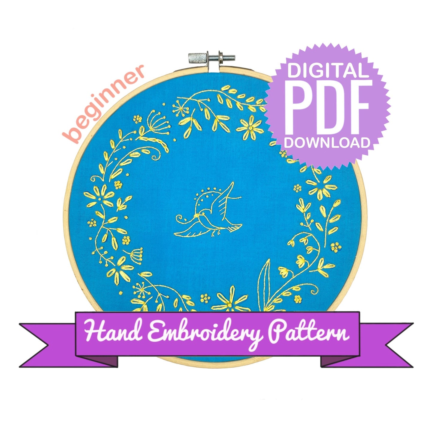 Gove of Peace Hand Embroidery Pattern