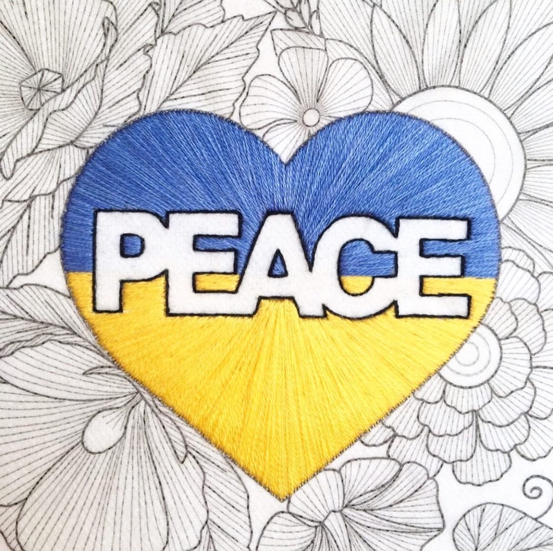 Peace for Ukraine Solidarity Stitch Along - Hand Embroidery Pattern