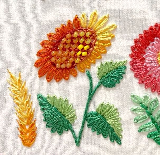 Lazy Daisy Stitch Sampler Page for Beginners - Hand Embroidery Pattern | Embroidery Samplers Guide