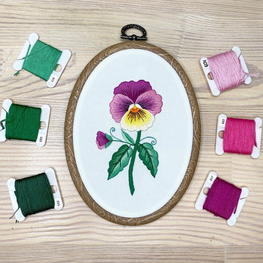 Pansy Miniature - Hand Embroidery Pattern