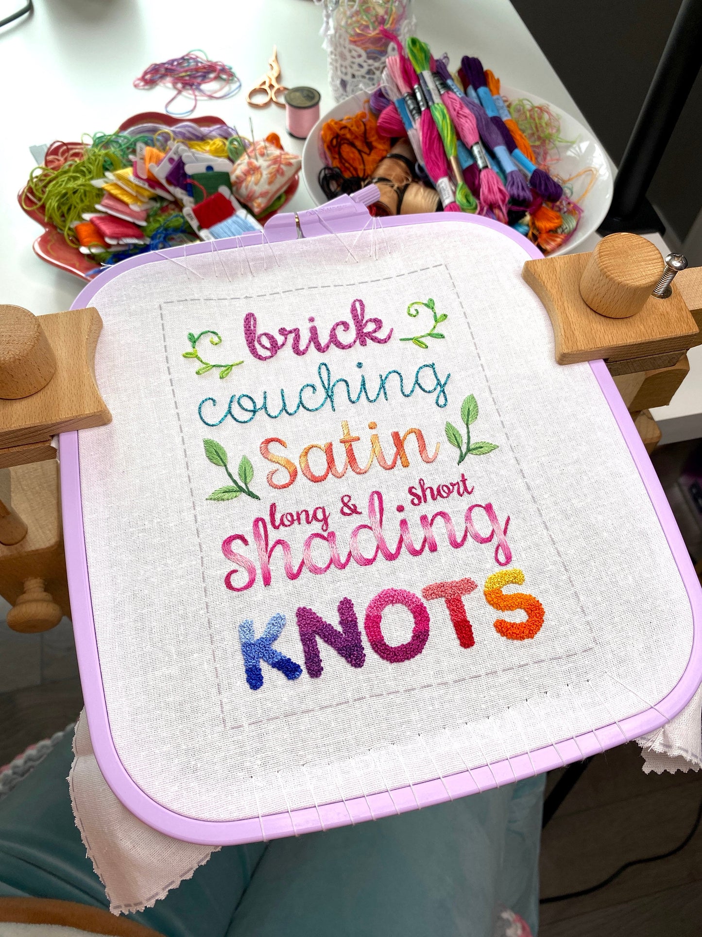 Advanced Lettering Sampler Page - Hand Embroidery Pattern