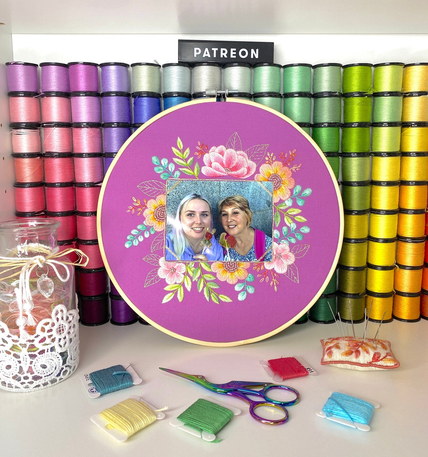 Floral Photo Frame - Hand Embroidery Pattern