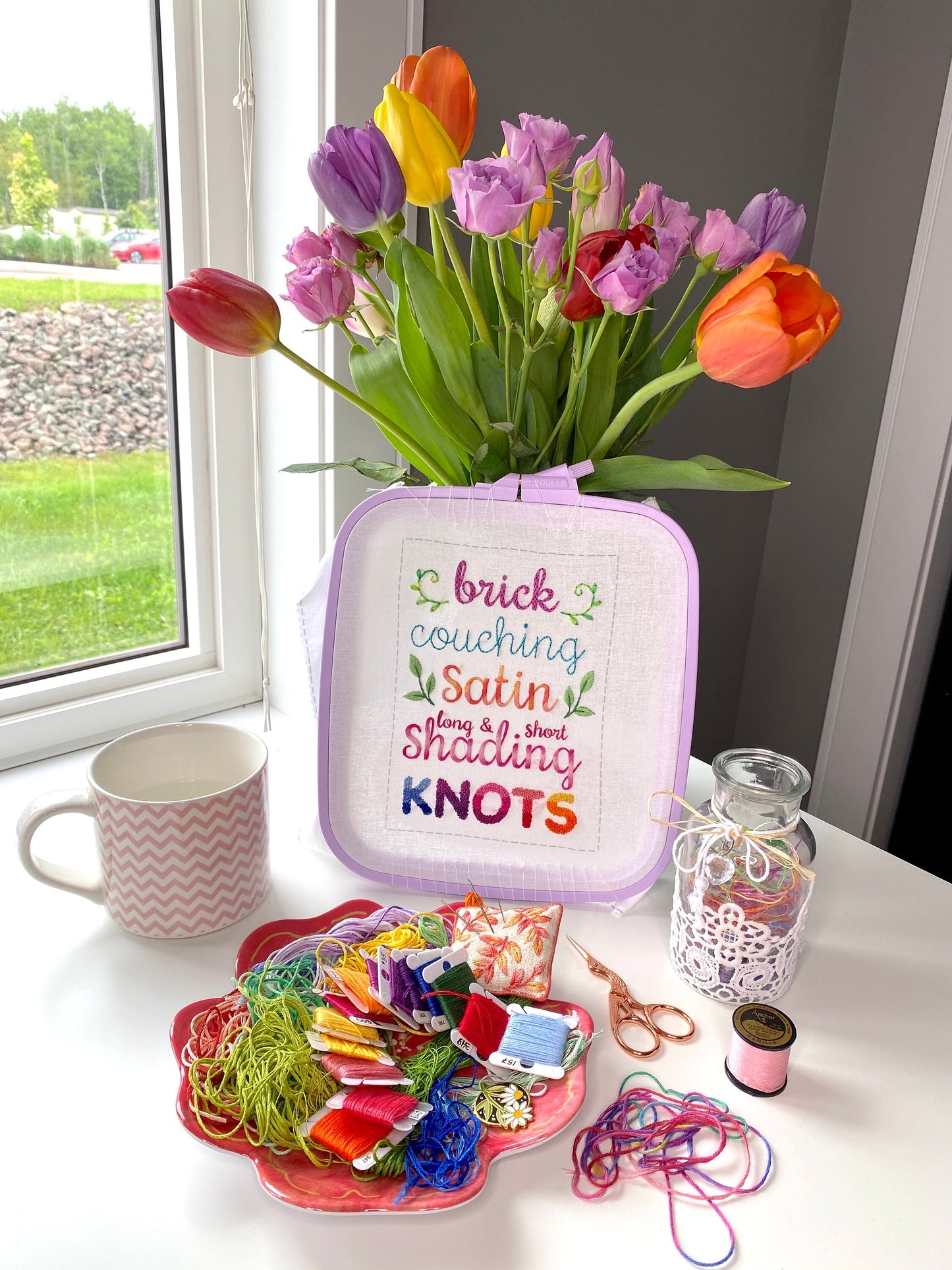 Advanced Lettering Sampler Page - Hand Embroidery Pattern